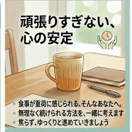 うつ病当事者の栄養士が辛い日の食事相談に乗ります 料理できない日も大丈夫！経験者ならではの視点で寄り添います。 イメージ2