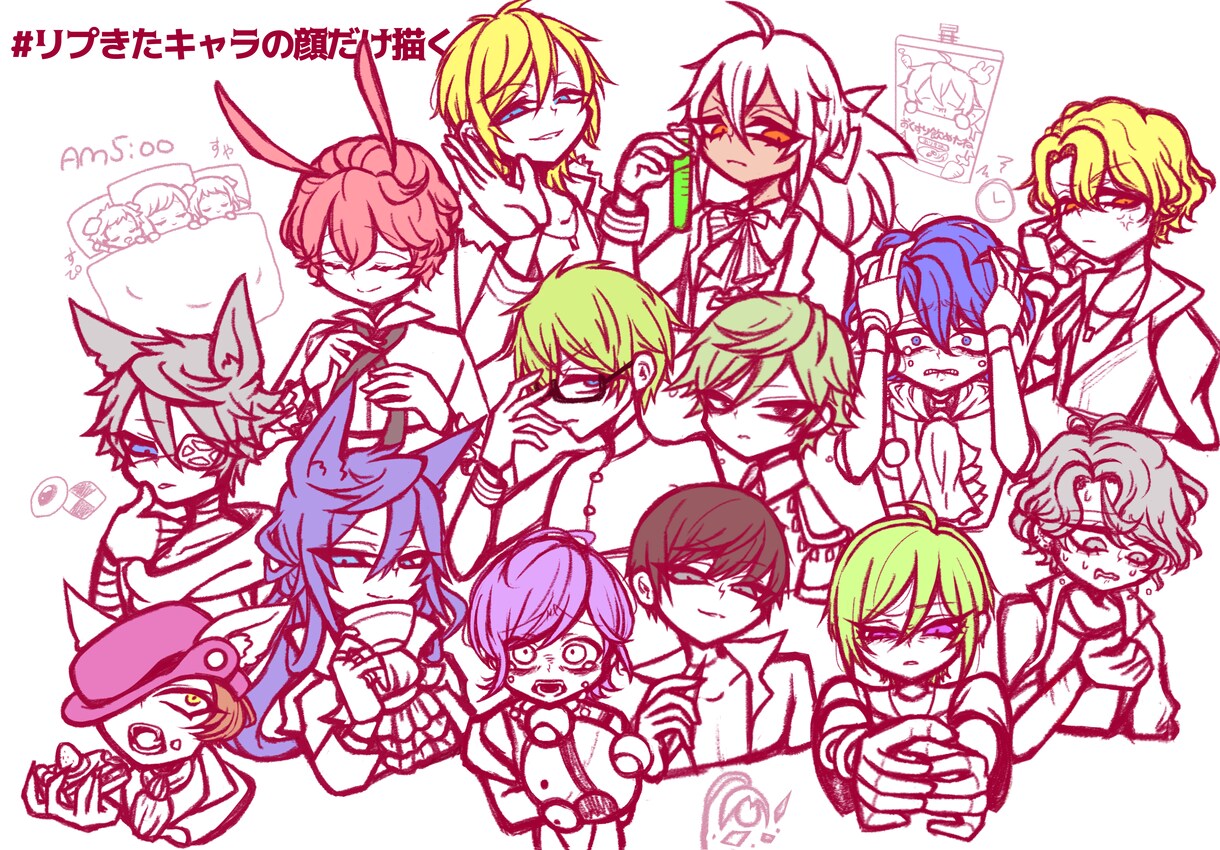 ポップ＆ダーク目を引くビビットなイラストを描きます 特徴的なデフォルメの絵柄でポップダークなイラストが得意です！ イメージ10