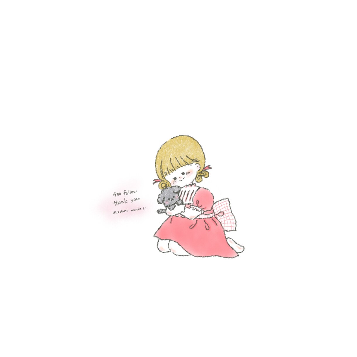 ほんわか可愛い女の子アイコン描きます パステル、色鉛筆のようなふんわりした仕上がりです イメージ5