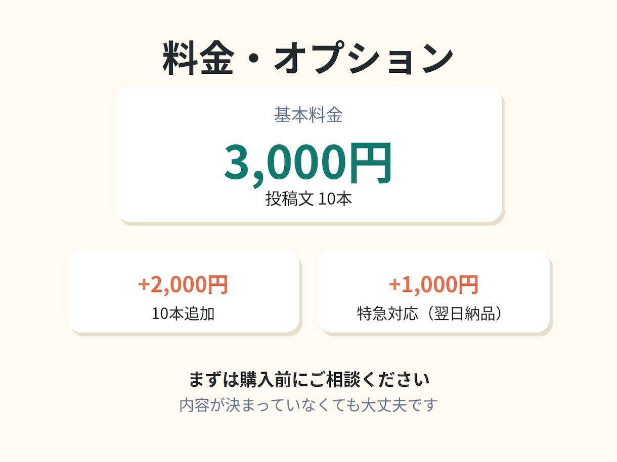 Instagram・Xの投稿文を10本作成します 「何を投稿すればいいか分からない」という時間をなくします。 イメージ5