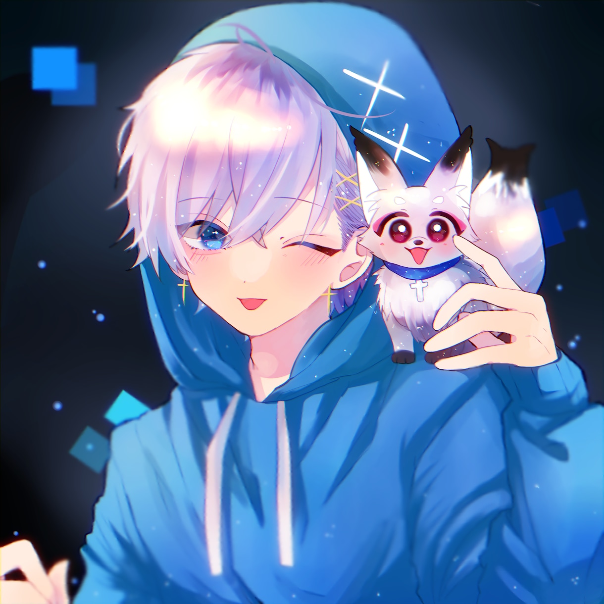 SNS等のアイコンを描きます かわいい・キラキラしたアイコンが欲しい人へ イメージ1