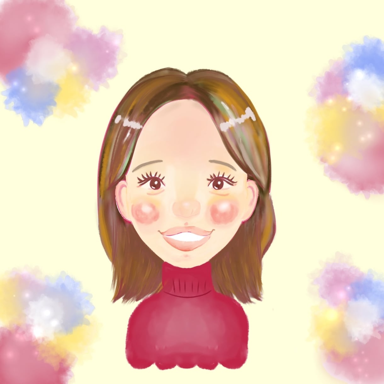キラキラふんわり♡な似顔絵描きます 2人で1000円♡3人以上は＋500円 イメージ1