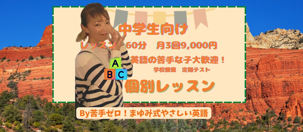 中学生60分月３回の個別指導をします 保護者の方も安心!!元英語教室経営者且つ講師がサポート イメージ1