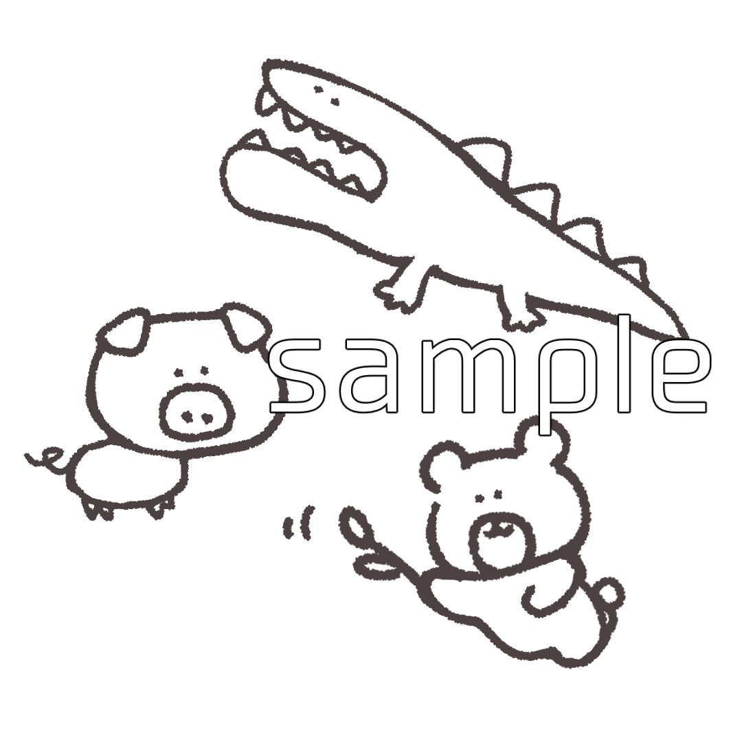シンプルかわいい♪モノクロどうぶつイラスト描きます セットで半額！SNS・広告・ブログ なんにでも使える イメージ4