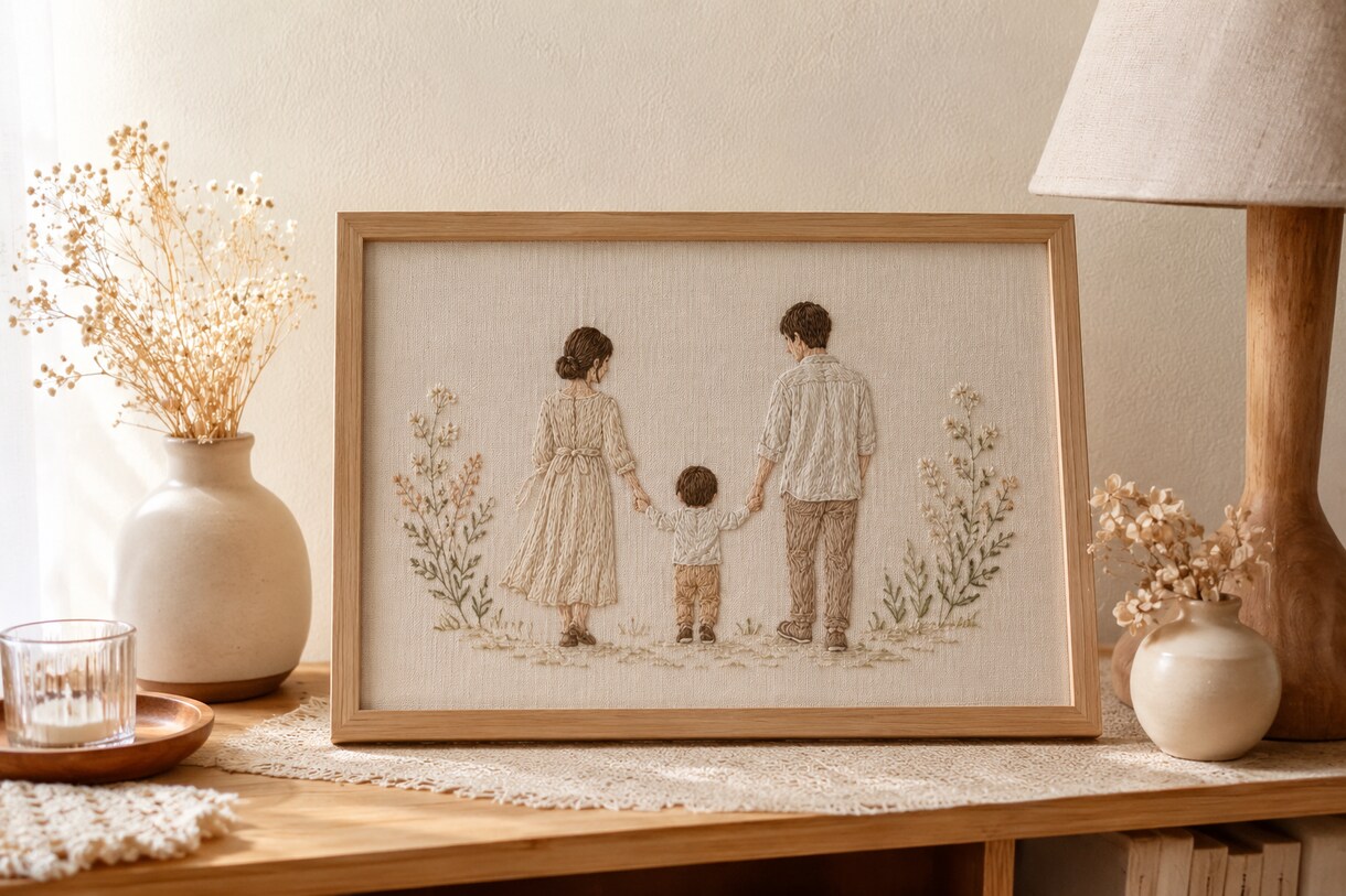 大切なお写真を、温もりある刺繍アートにします スマホの中に眠っている大切な写真を、温もりのある刺繍アートへ イメージ5