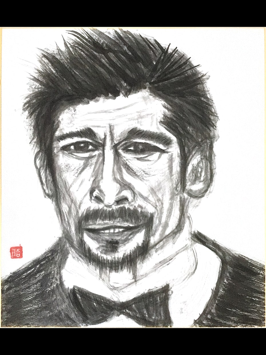 親子のセルフイメージを高めます 似顔絵をご希望の方へリアルな墨絵 イメージ9