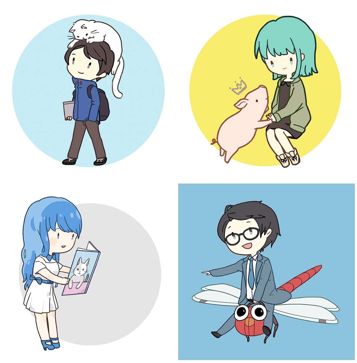 お好きなものと一緒に！デフォルメキャラ作成します 名刺、アイコン、ブログ、SNSに！ イメージ3