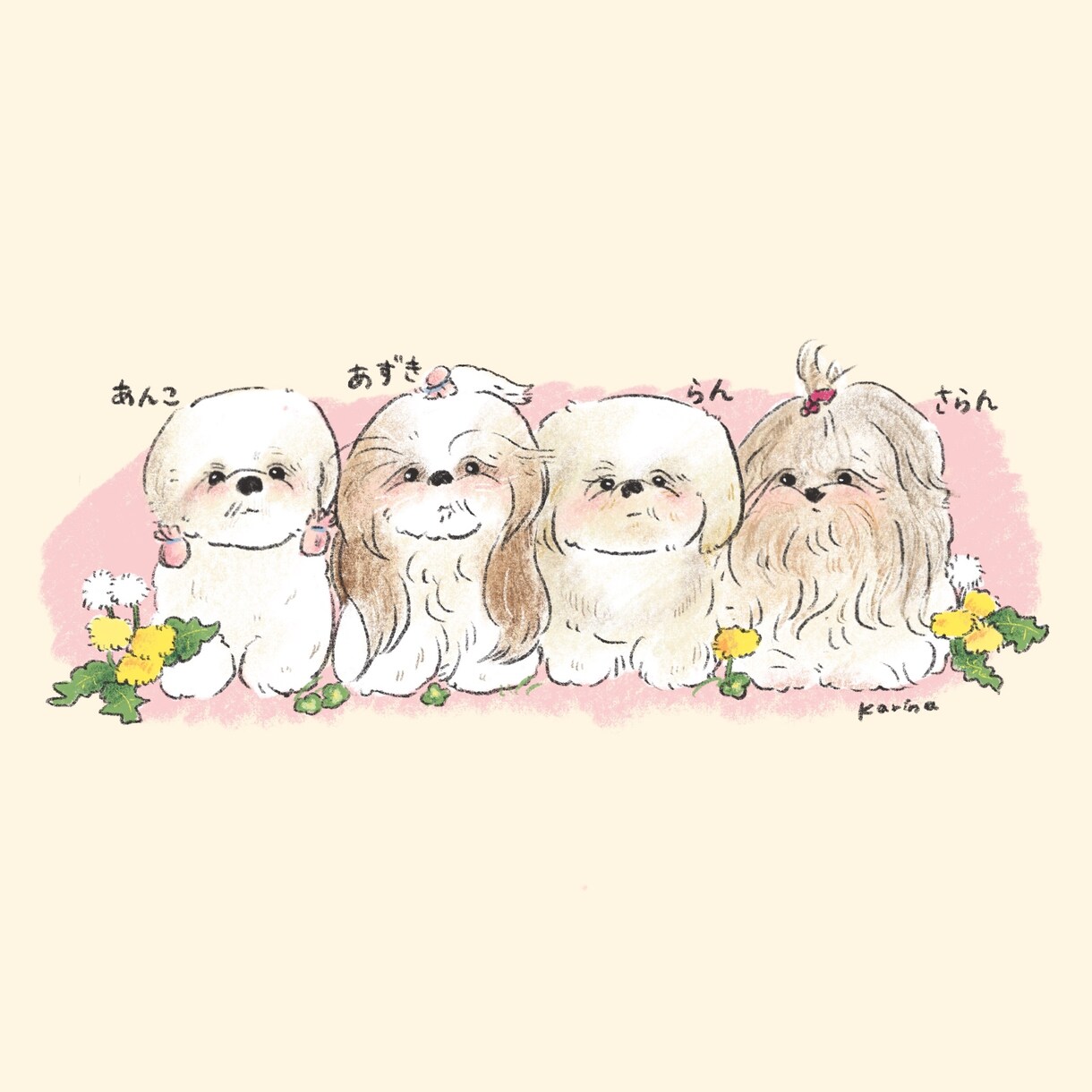 ペットの似顔絵アイコン描きます 猫、犬、その他動物のほんわか似顔絵を作成します！ イメージ4