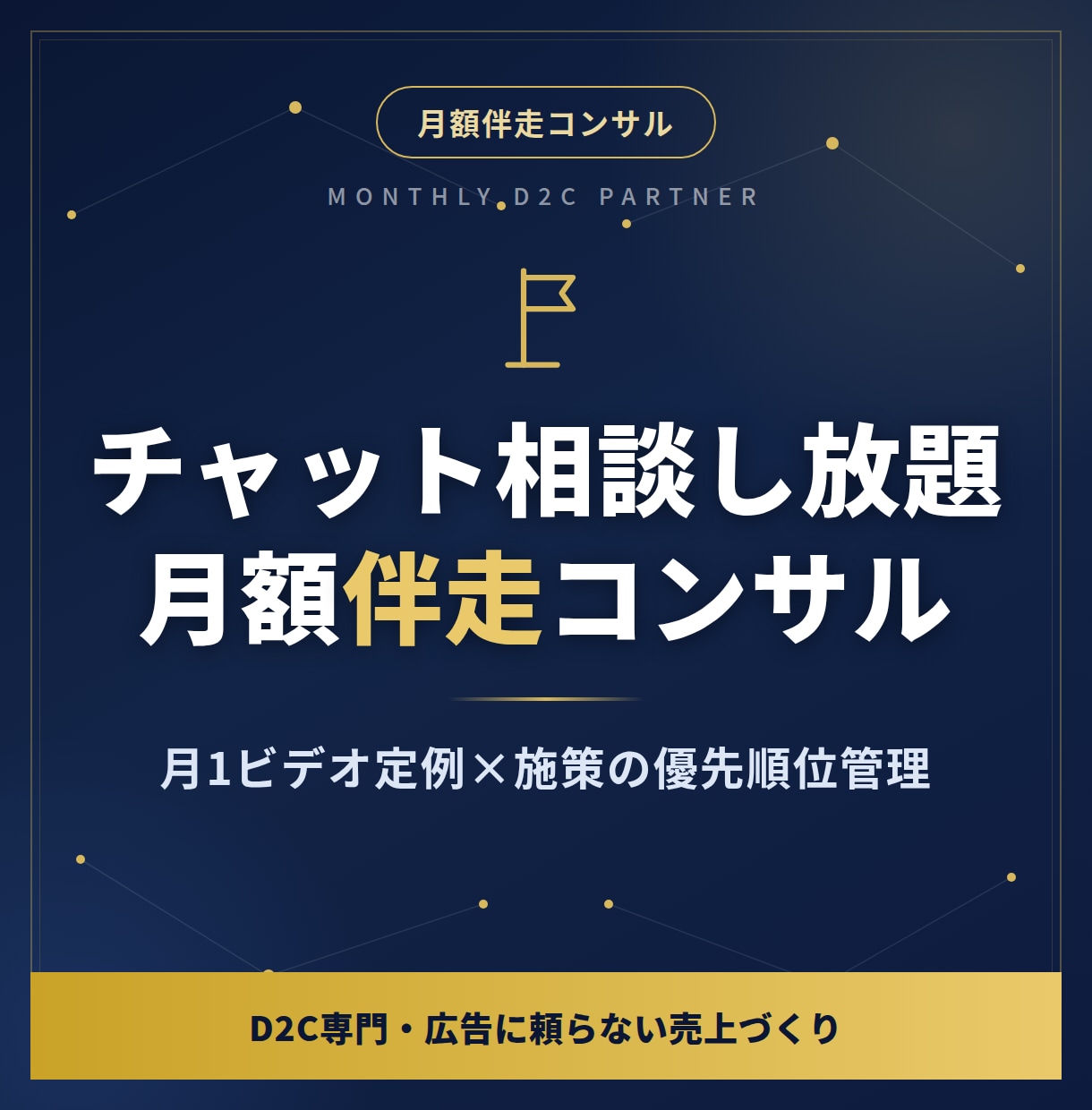月額でD2C・自社ECに伴走コンサルします チャット相談し放題+月1ビデオ定例で売上に伴走 イメージ1