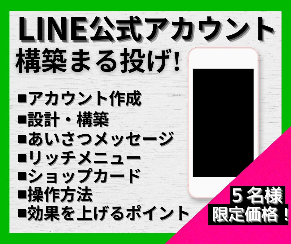 LINE公式アカウントの基本設定まるごと構築します 【５名様まで限定価格】操作方法と運用のポイントもお伝えします イメージ1