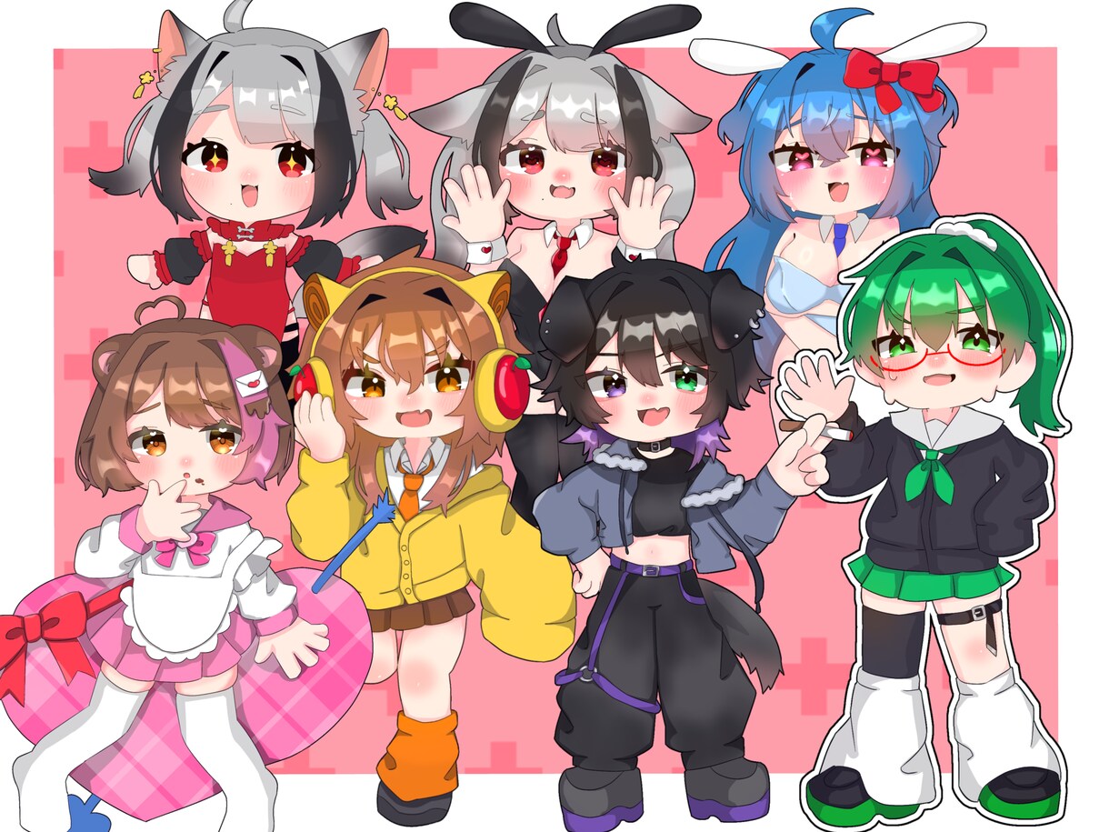 もちもちかわいいSDイラストを制作します 商用利用込のSD全身をお描きします イメージ3