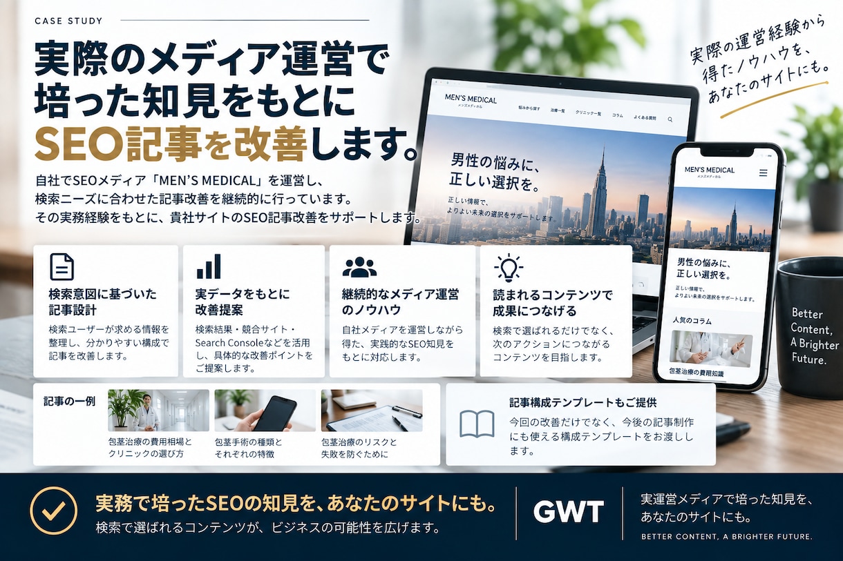 既存SEO記事3本を分析から改善まで対応します 検索意図・内部リンク・WordPress反映まで対応 イメージ4