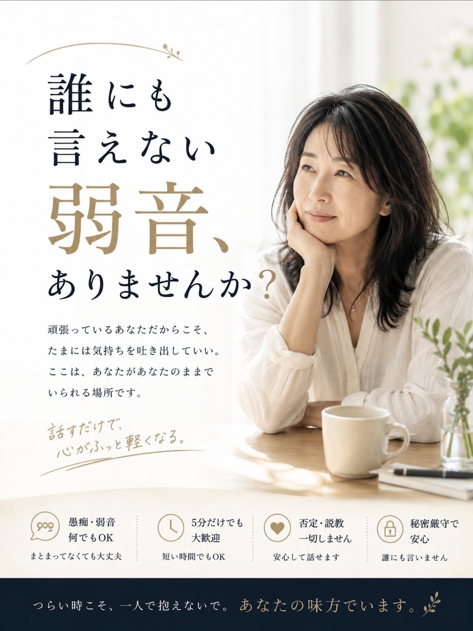 経営者の誰にも言えない本音を聞きます 会社では社長。ここでは、ただの人で大丈夫 イメージ7