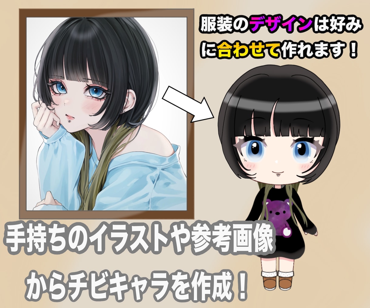 最低価格！でVtuberアバターを作成致します イラスト作成・モデリング・動作確認を一貫して行います！ イメージ2