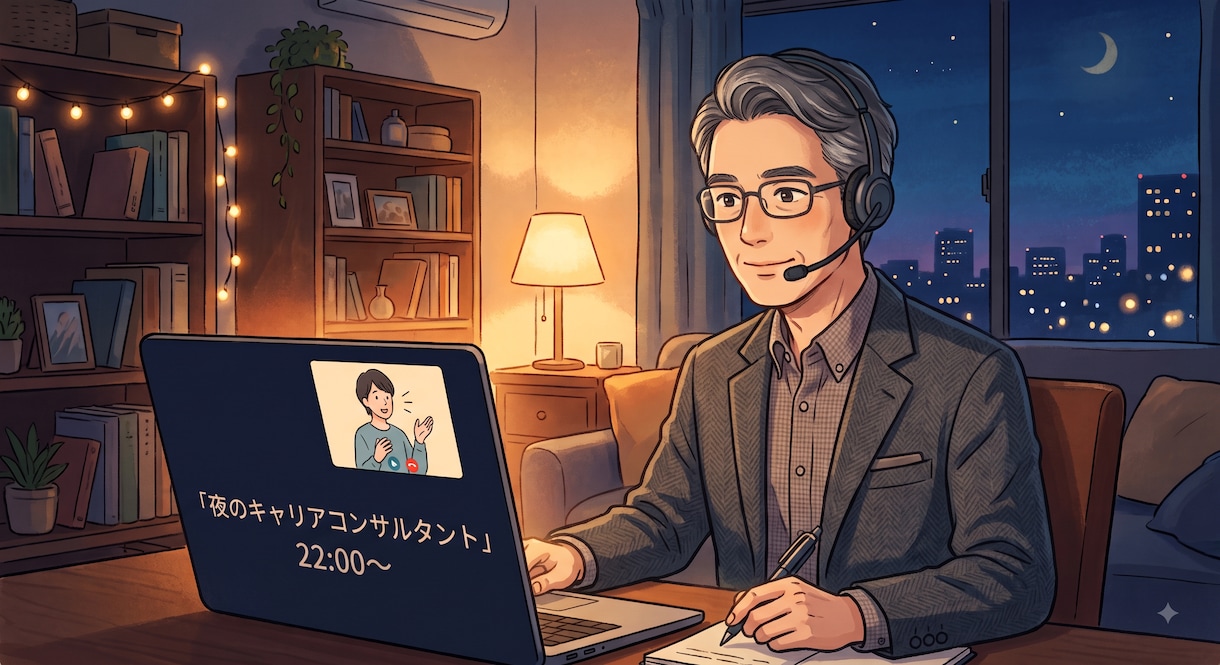 22時からのキャリア相談のります あなたのキャリア、私に相談してくださいませ イメージ1