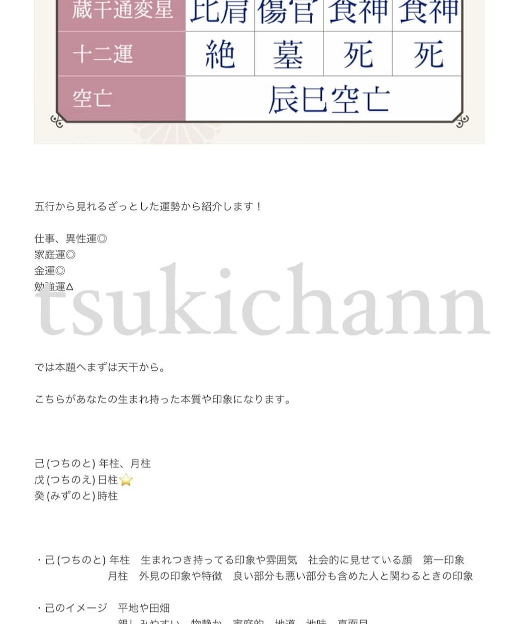 あなたの性格や潜在能力占います 改めて自分と向き合ってみませんか？四柱推命 イメージ2