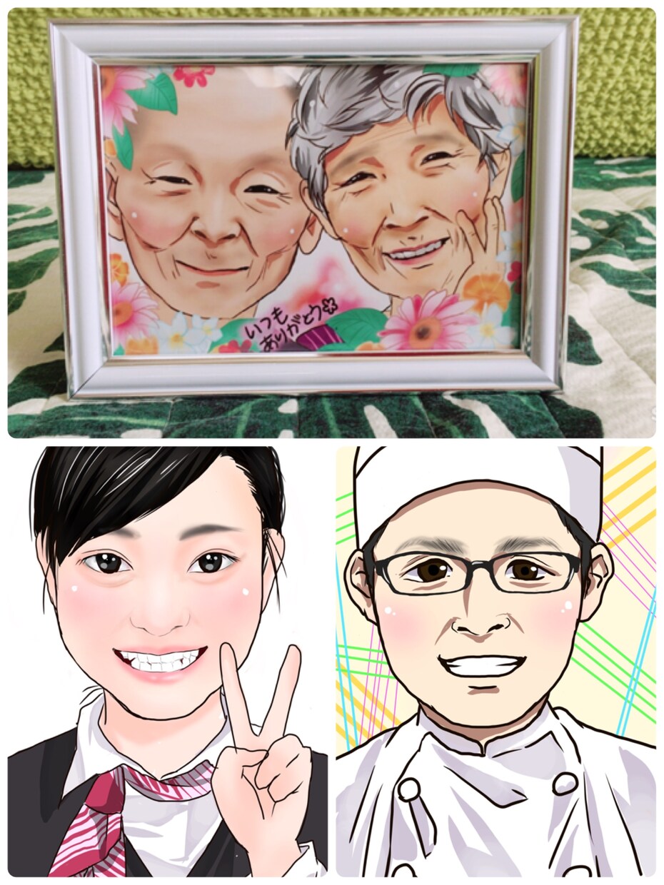 似顔絵やウェルカムボード、アイコンなど描きます 結婚式を挙げられる方、大切な人へのプレゼントや思い出に♪ イメージ3