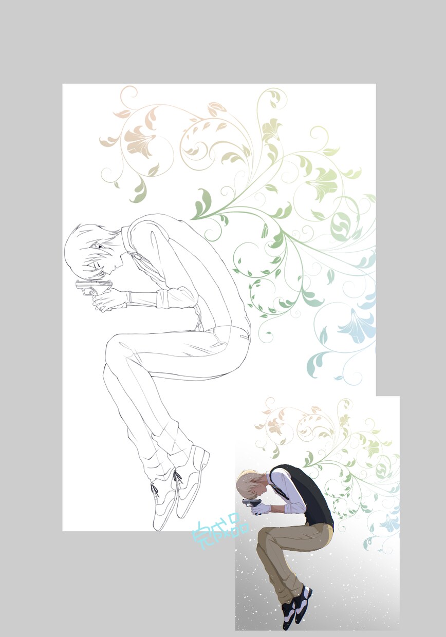 あなたの下書きから線画起こします 現役のイラスト専門学生が線画を起こします。 イメージ4