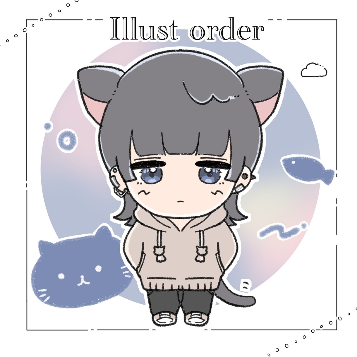かわいいSNSアイコン・似顔絵描きます ゆるっとふわっともちっと☆。.:＊・゜ イメージ1