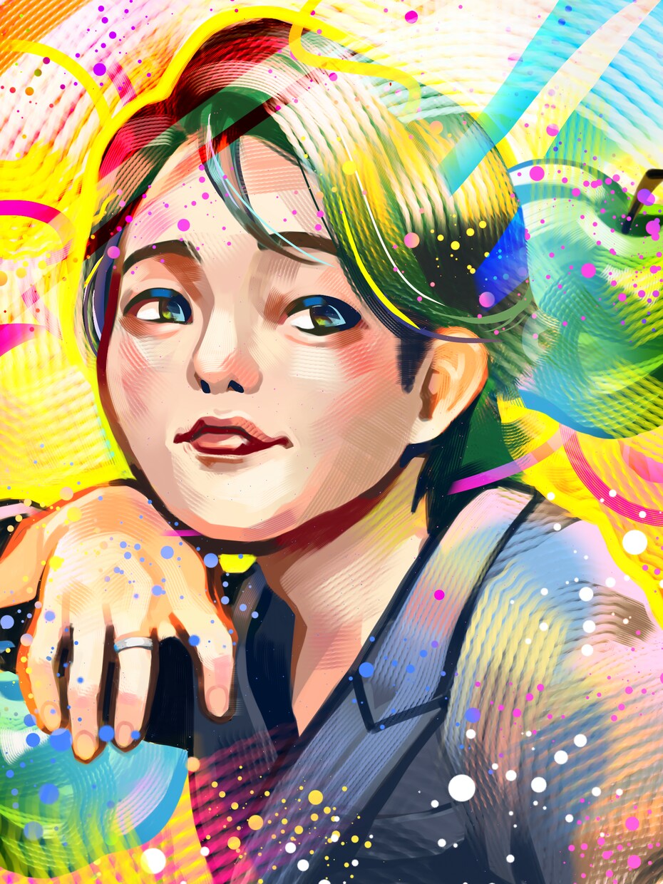 個性派、リアルタッチな似顔絵を制作します ポップでリアル、個性的なイラスト 最短当時納品!! イメージ2