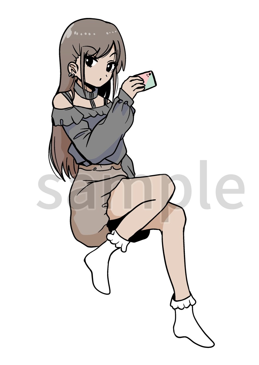 シンプルな絵柄でイラストを描きます 動画、ブログ等での利用はもちろん、商用利用もOK イメージ8