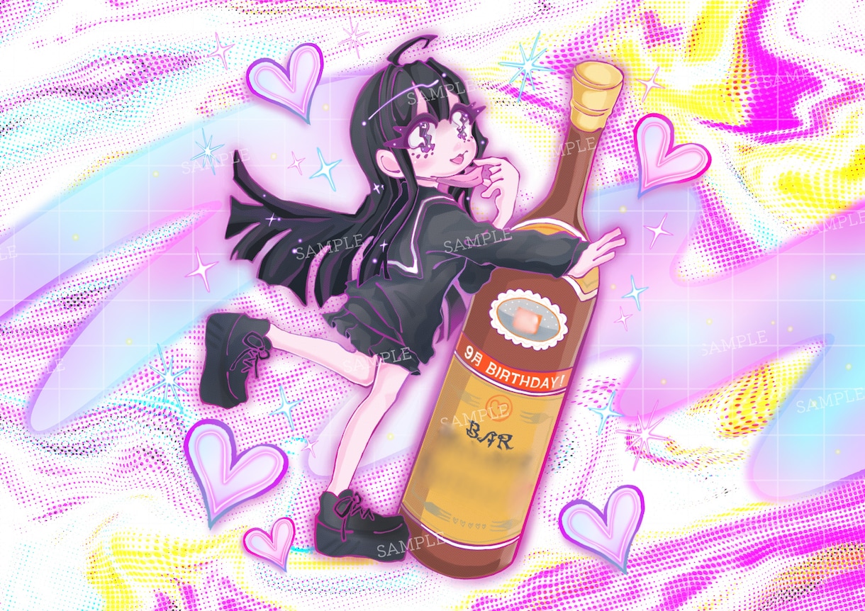 個性的なポップで可愛いイラストを描きます アイドル,コンカフェ,Vtuber,キャラデザ等 イメージ9