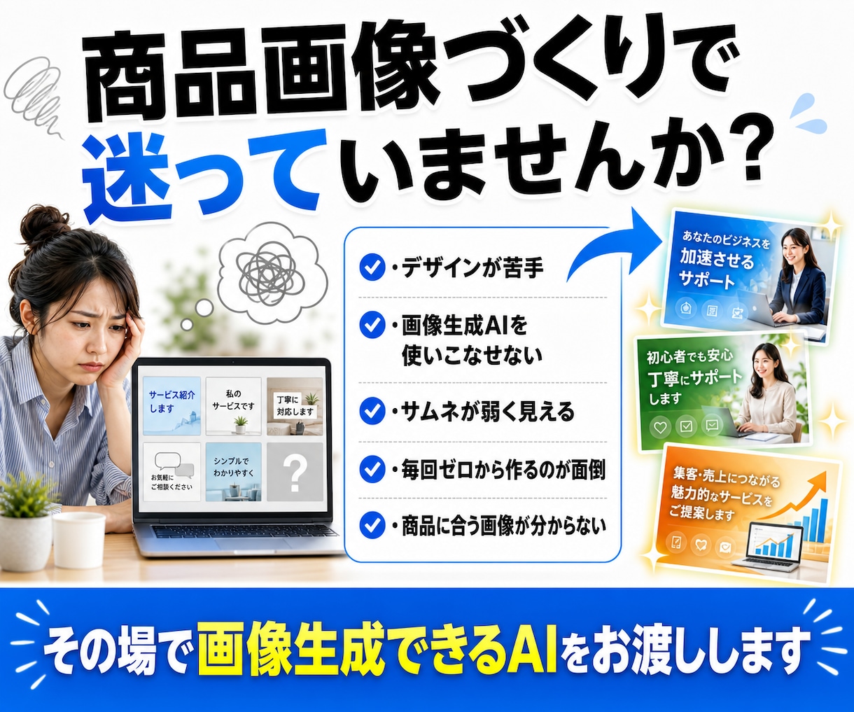 ココナラ商品画像を作れるAIを提供します 商品内容を入れるだけで画像生成できる専用AI イメージ2