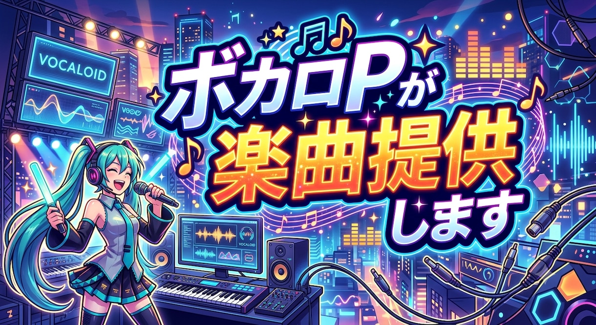 ボカロPが楽曲提供、楽曲制作します BGMやボカロ楽曲、歌物のミックスまで何でもご気軽に イメージ1