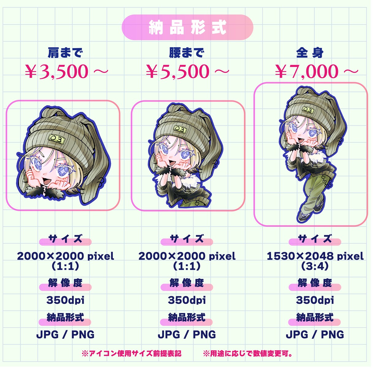 多種多様SDキャラ制作いたします 用途に応じたかわいいポップなSDキャラをお届けします。 イメージ3