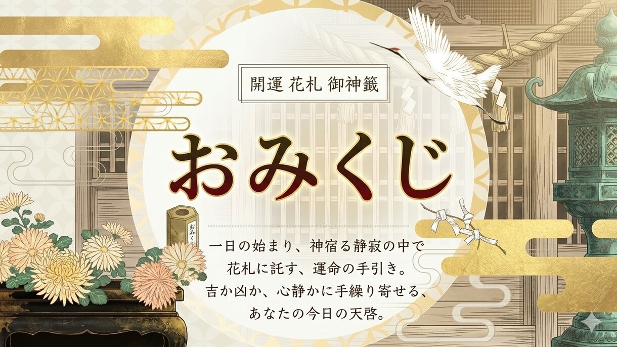 花札おみくじ：伝統の和札と花で運勢を占います 馴染みある四季の花と和の力で運勢を開きましょう イメージ1