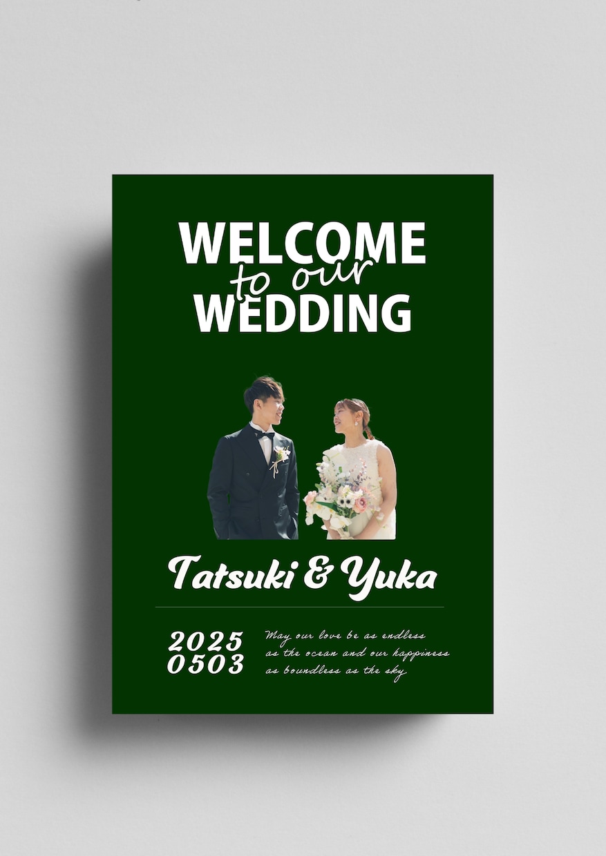 結婚式の思い出を彩るウェルカムボードデザインします やさしい色にふたりの想いをそっとのせます イメージ3