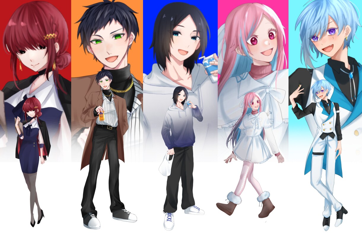 TRPGやゲーム等で使える立ち絵を描きます 可愛い女の子からかっこいい男の子まで幅広く描きます イメージ2
