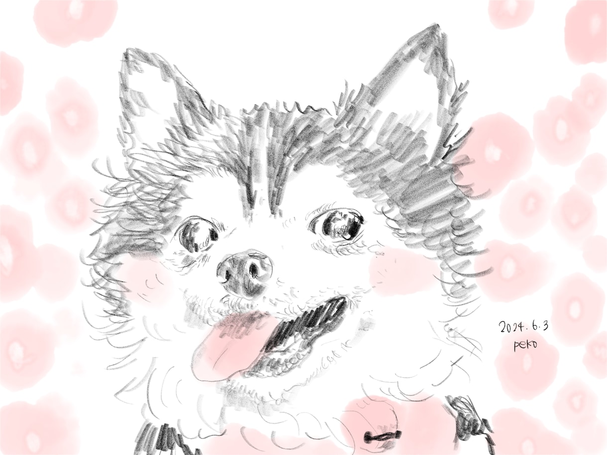 写真をもとにデッサン風似顔絵描きます 愛犬や家族、カップルの似顔絵アイコン★ イメージ4