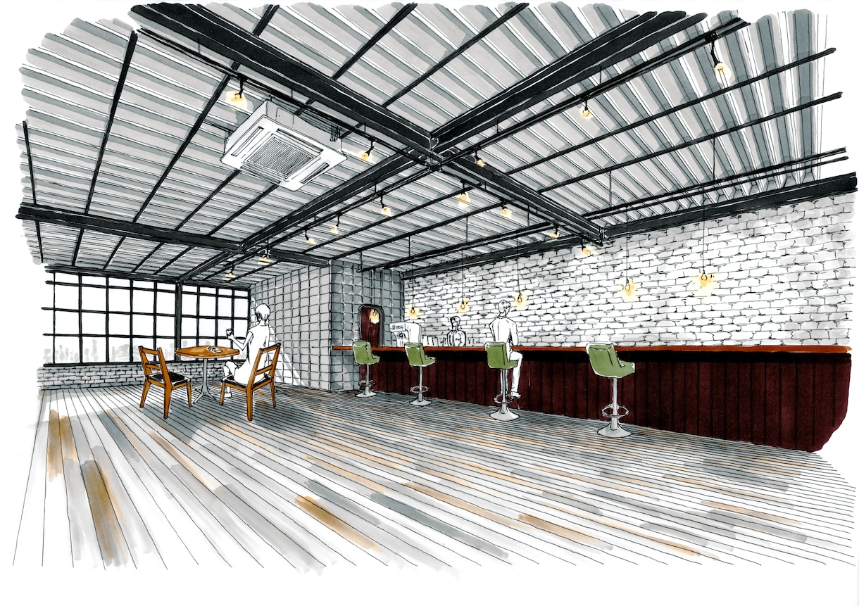 手書きの外観パースを描きます 検討用や商用に。住宅・店舗の完成イメージで分かりやすく表現 イメージ8
