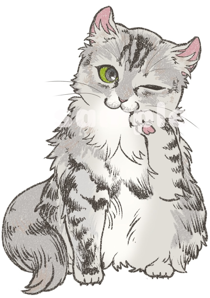 即日対応ウチの子/ご家庭のペットをイラスト化します 犬猫鳥類、魚、蛇、トカゲ…似顔絵のプレゼントやノベルティに イメージ1
