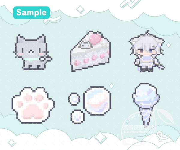 ピクセル絵文字スタンプ制作します 配信・スタンプ・アイコンなどにぴったりな小さな世界観。 イメージ2