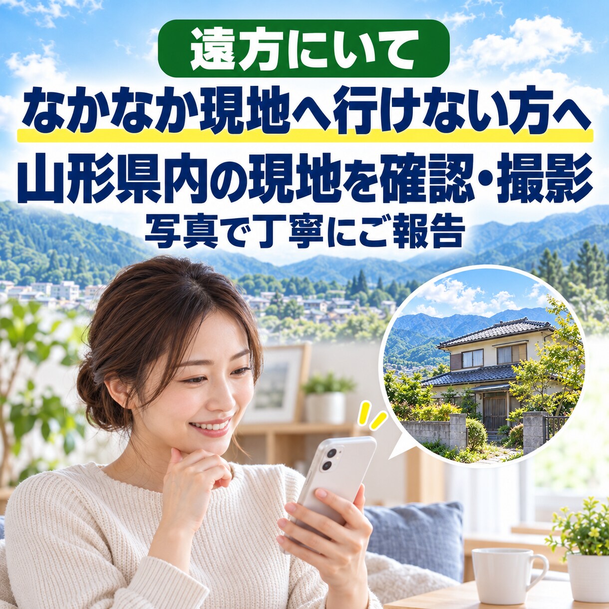山形県内で現地の写真を撮影します 遠方の家・お墓・空き家・土地・店舗などを写真で丁寧にご報告 イメージ4