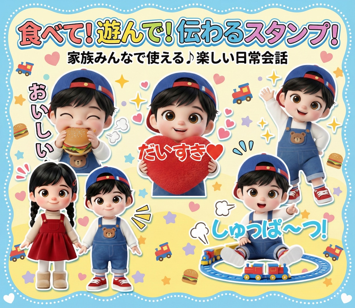 プレゼントに！愛情たっぷりLINEスタンプ作ります まるで映画の主人公♪思い出・お気に入りを詰めた物語のある宝物 イメージ2