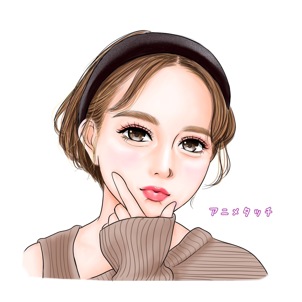 SNSアイコンや名刺用の似顔絵描きます まつ毛も一本一本丁寧に！心を込めて描きます！ イメージ2