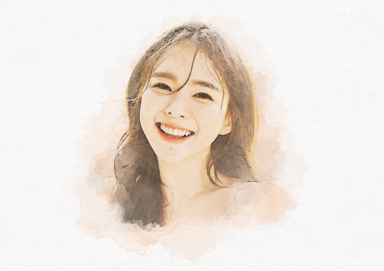 リアル&ほんわかした似顔絵お作りします お写真から描く水彩画風の似顔絵です。 イメージ7