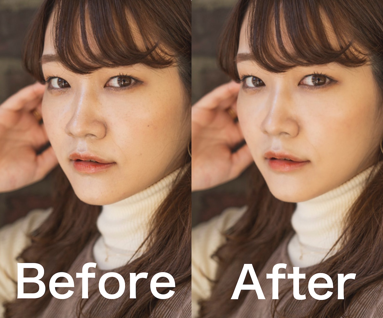 被写体の肌を綺麗に、美しくします SNS用、モデルなど人物写真であればなんでも イメージ2