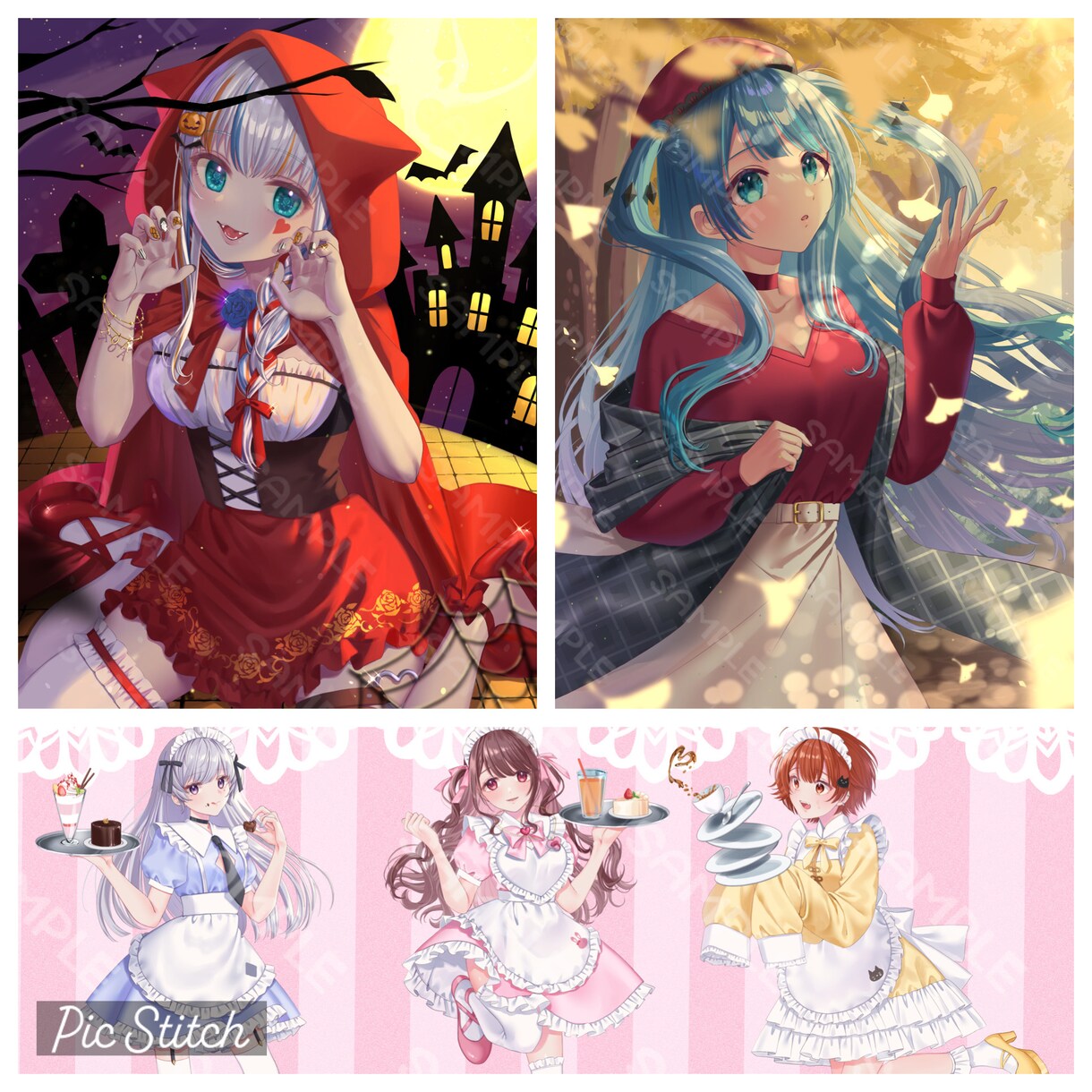 可愛い女の子のキャラクター！1枚絵お描きします 配信用サムネイル、歌ってみた動画イラスト等1枚絵お描きします イメージ3