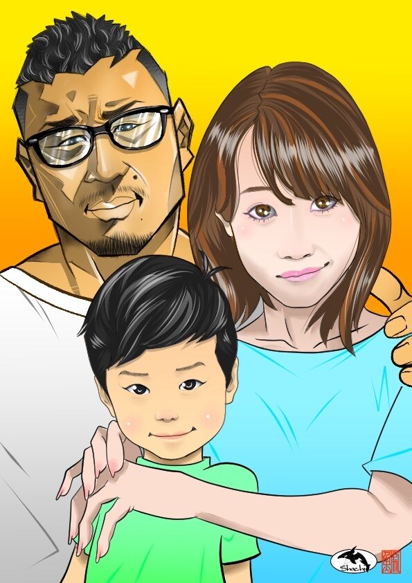 写真を元に似顔絵を描きます アイコン、ヘッダー用やプレゼント用なども作成致します。 イメージ4