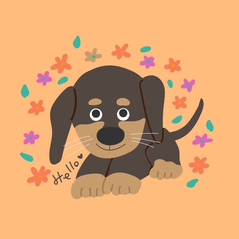 海外風タッチ♡可愛いペットを描きます ポップな雰囲気が好きな方へお届けします イメージ7