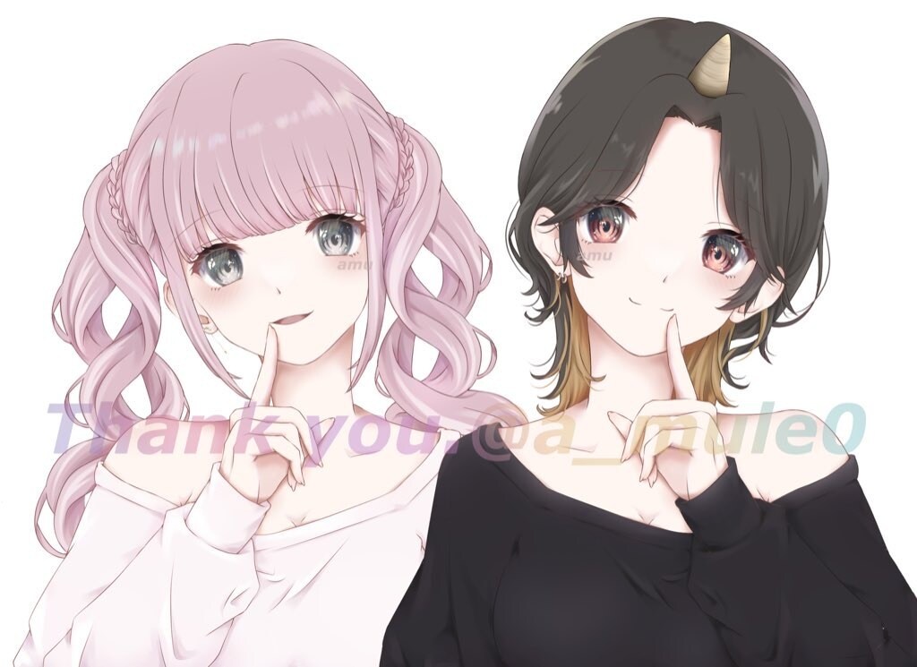 ペア画、等身2人の1枚描きます 等身1枚絵お任せ下さいᙏ̤̫͚ イメージ8