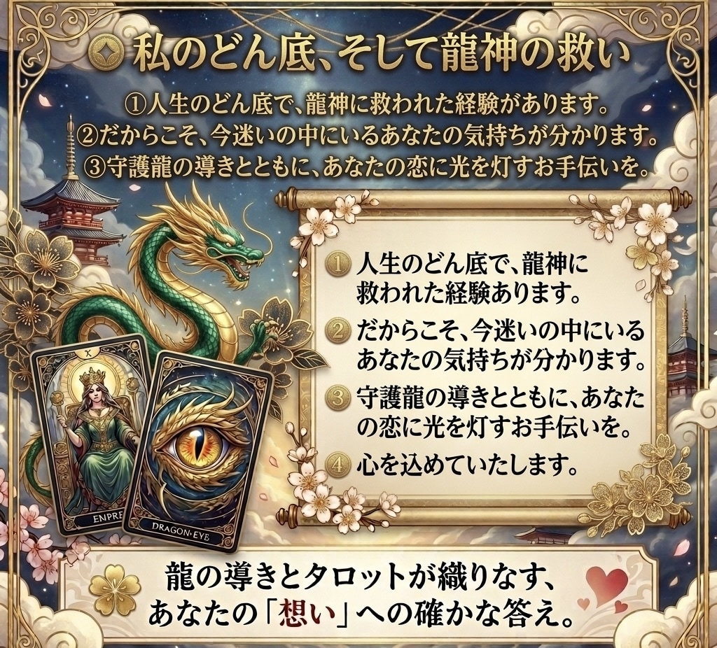 片思い・復縁★龍神が彼の本心を鑑定します 守護龍が視る、彼の本音・二人の運命・あなたが今すべきこと イメージ9