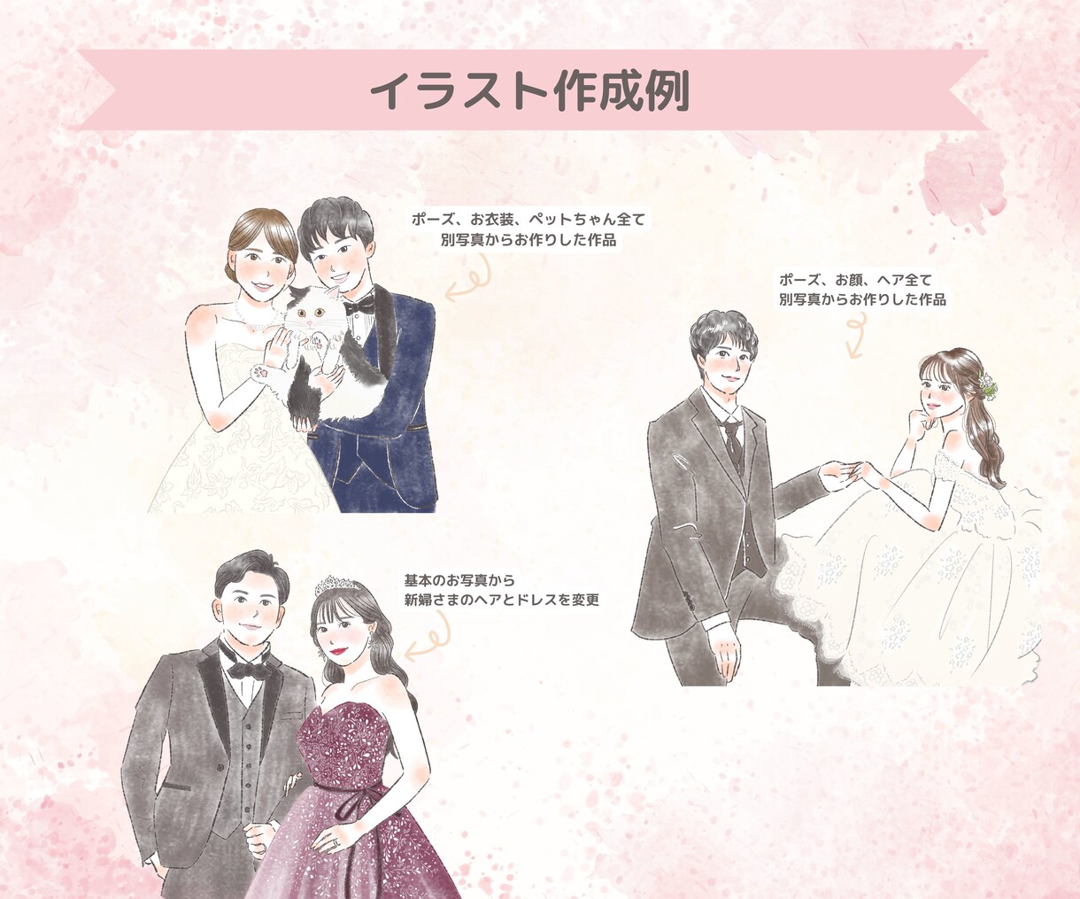 ほっこりかわいいサンキュータグイラストを描きます ペーパーアイテムに使える！ゲストが和む似顔絵イラスト❄︎ イメージ5