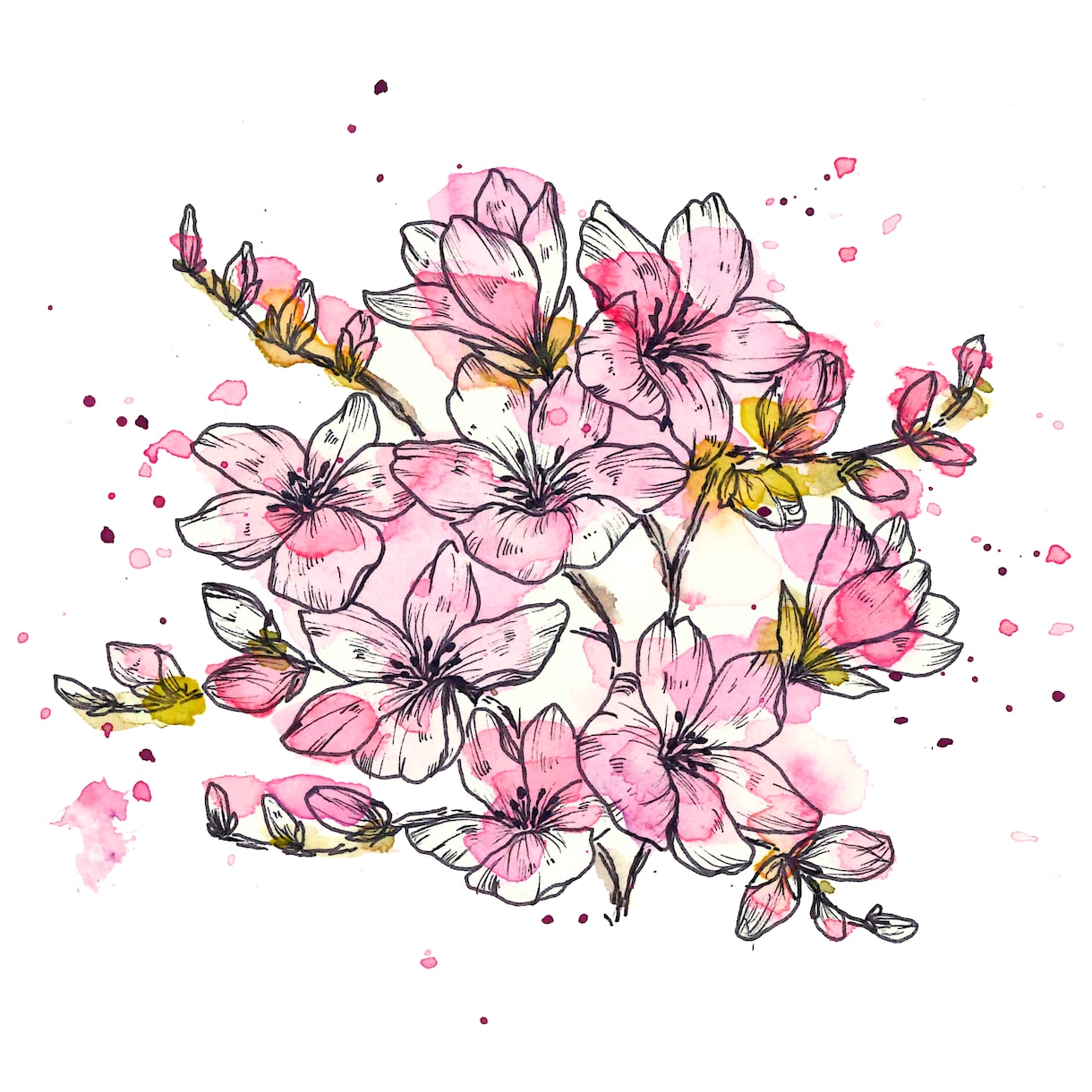 誕生花やお好きなお花の絵を描きます あなたに、大切な誰かに、世界に一枚だけの特別なお花を。 イメージ2