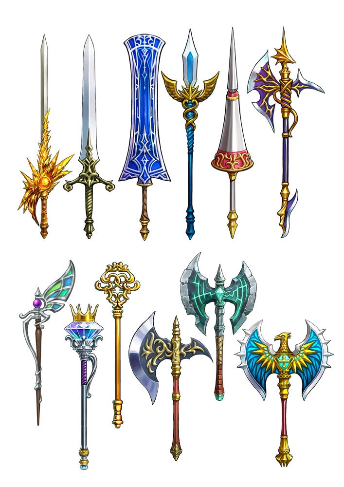 武器・防具・アイテムイラストを描きます ゲーム業界で培ったスキルで魅力あるイラストを描きます イメージ1