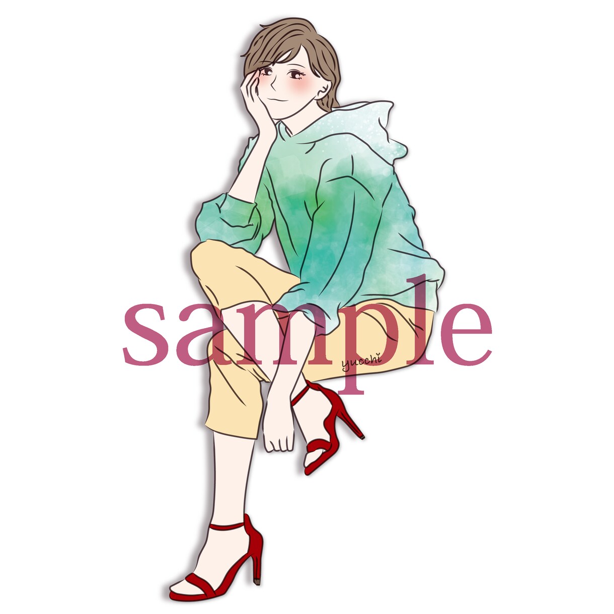 オシャレで可愛い女の子イラストを描きます お洒落なイラストで彩りをプラスしませんか。 イメージ8